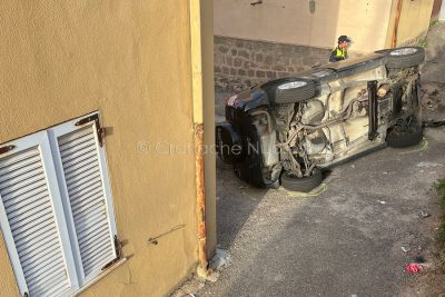L'auto dopo l'incidente