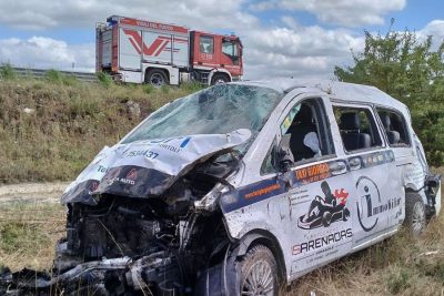 L'auto dopo l'incidente