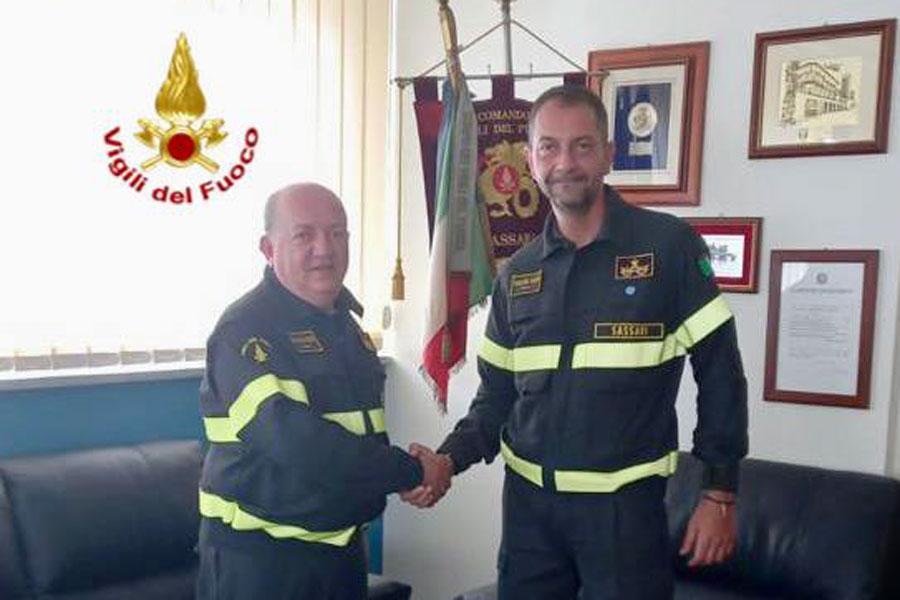Antonio Giordano lascia il Comando dei Vigili del Fuoco di Nuoro per quello di Sassari