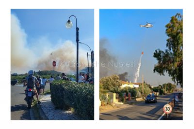Posada, abitazione a fuoco (foto Murgia)
