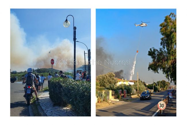 Posada, abitazione a fuoco (foto Murgia)