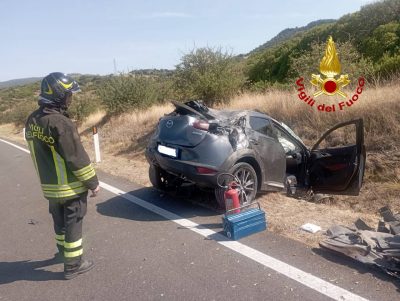 La Mazda dopo l'incidente