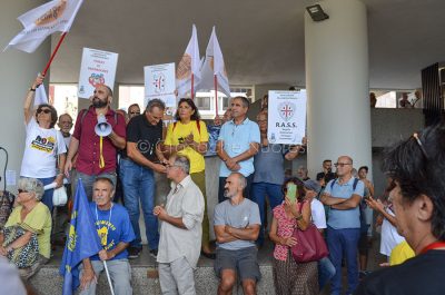 Manifestazione contro l'eolico (foto Nieddu)