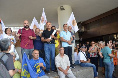 Manifestazione contro l'eolico (foto Nieddu)