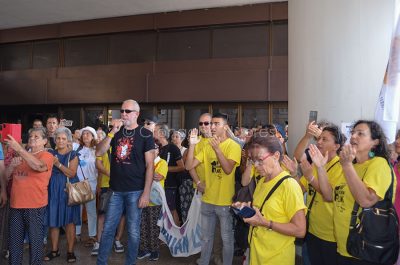 Manifestazione contro l'eolico (foto Nieddu)