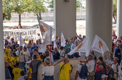 Manifestazione contro l'eolico (foto Nieddu)