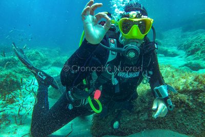 Un sub in immersione (foto V.Piras)