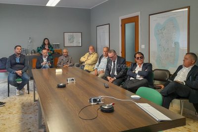 L'incontro per Su Tuvu al Consorzio di bonifica (foto Pirisi)