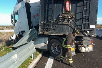 La scena dell'incidente sulla 131