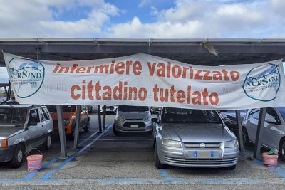 Manifestazione al San Francesco (foto Nieddu)