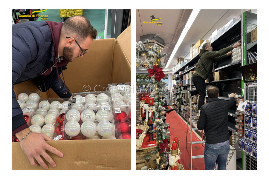 Oltre 13mila addobbi natalizi pericolosi sequestrati a Nuoro e Tortolì dalle Fiamme gialle