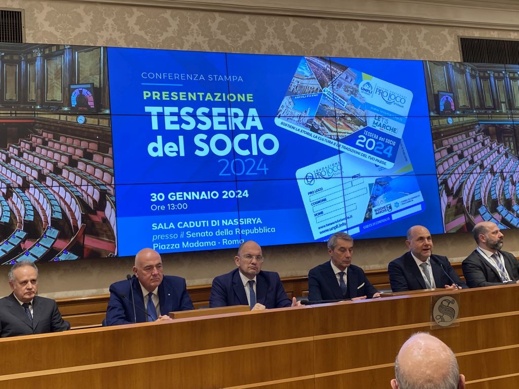 In Senato presentata tessera Socio Unpli 2024, sarà dedicata alle Marche