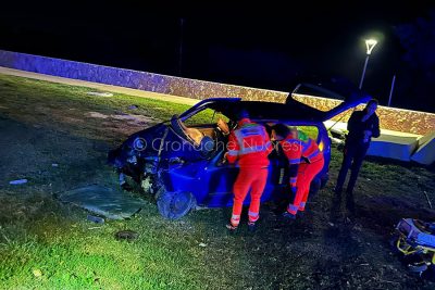 La scena dell'incidente a Orosei