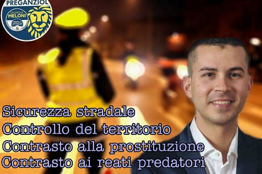 Nei guai per un giro di prostituzione Ivan d’Amore (Fratelli d’Italia): era uno dei focus della sua campagna elettorale