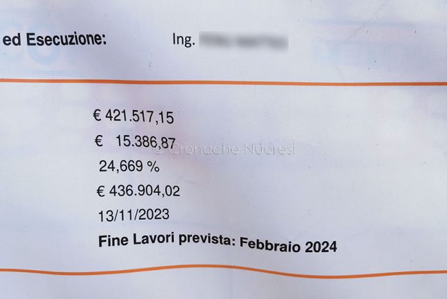 Cartello indicante il termine di consegna lavori