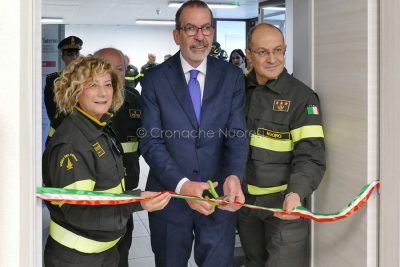 La nuova sala operativa dei Vigili del Fuoco (foto Nieddu)