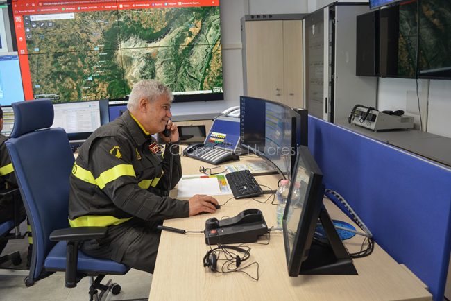 La nuova sala operativa dei Vigili del Fuoco (foto Nieddu)
