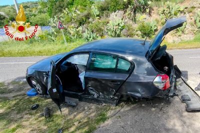 L'auto dopo l'incidente