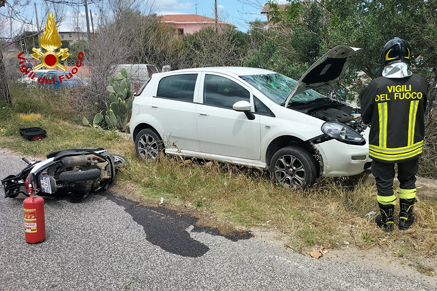 Frontale auto moto: in ospedale a Nuoro e Olbia i due conducenti