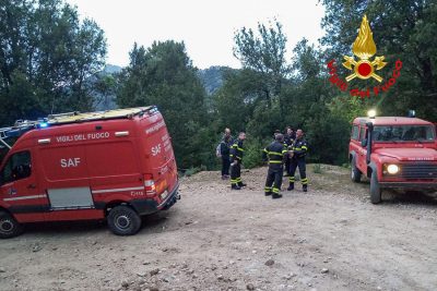 L'intervento del nucleo SAF dei Vigili del fuoco