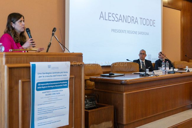 Alessandra Todde da Confindustria a Nuoro (foto S.Meloni)