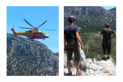 L'intervento dei Vigili del fuoco a Oliena