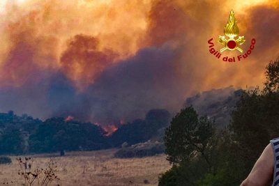Incendio a Orotelli