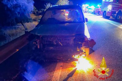 L'auto del senegalese ucciso sulla 131DCN