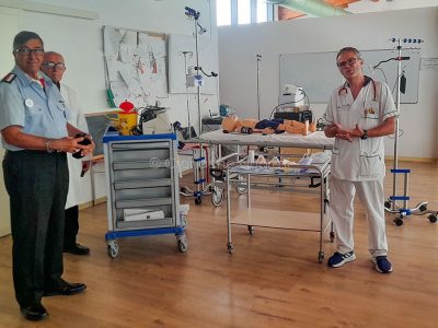 Presentazione del robottino al San Francesco (foto Pirisi)