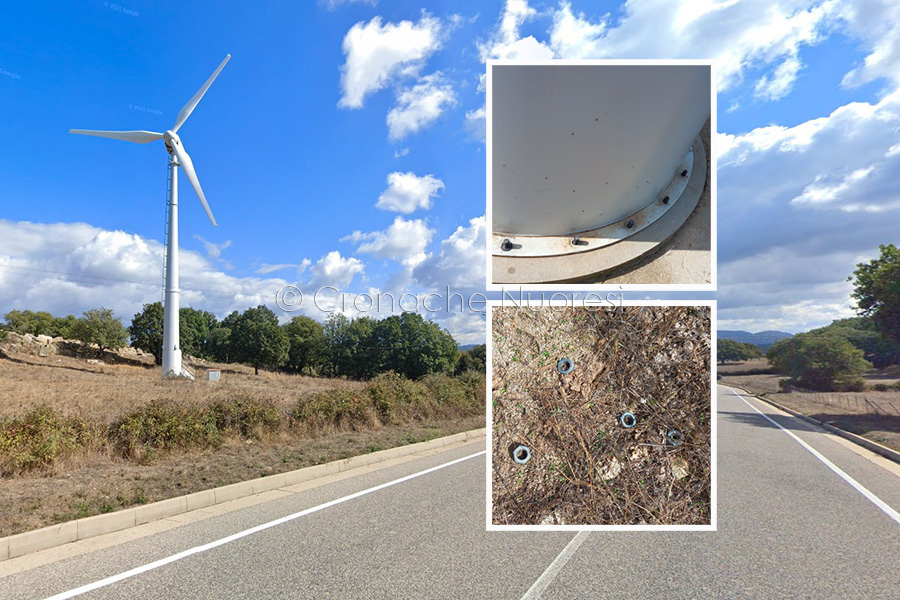 Tentano di sabotare di una pala eolica svitandone i bulloni di ancoraggio: tragedia sfiorata a Mamoiada