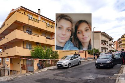 La casa del plurimo omicidio e nel riquadro due delle vittime, Giusi Massetti e Martina Gleboni.