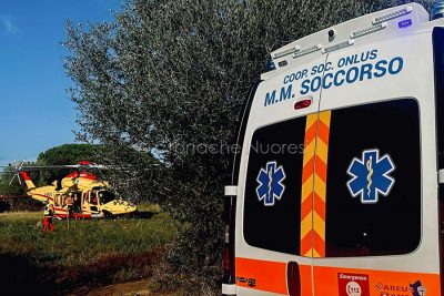 L'arrivo dell'elisoccorso