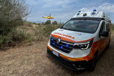 Orosei, i soccorritori sul luogo dell'incidente