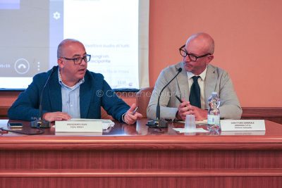 Fabio Altieri (Egas) e Stefano Sebasto (Abbanoa) (foto S.Novellu)