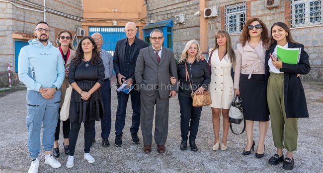 Il sopralluogo di oggi al carcere di Badu 'e carros (foto S.Novellu)