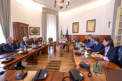 Il vertice in Prefettura (foto S.Novellu)