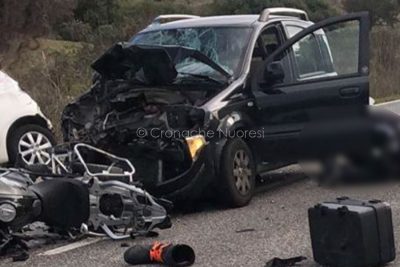 LA scena dell'incidente mortale sulla Statale 129