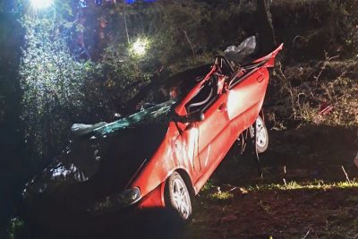 L'auto dopo il tragico incidente