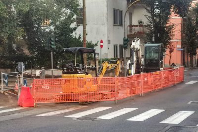 Un cantiere di Abbanoa (foto S.Meloni)