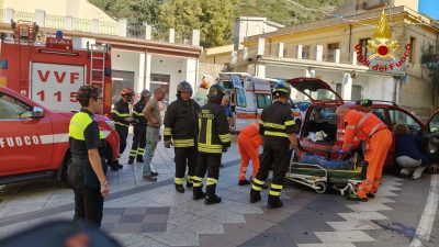 La scena dell'incidente a Orani