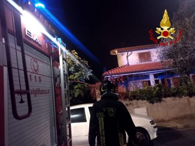 L'abitazione andata a fuoco a Nurri