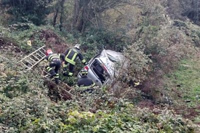 La scena dell'incidente (foto VVF)