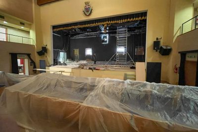 Lavori al Teatro Civico di Bosa