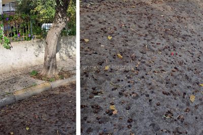 Marciapiedi sudici in via Pietro Nenni