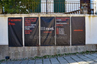 Adesso Basta. 111 morti per incidente in Sardegna (foto Nieddu)