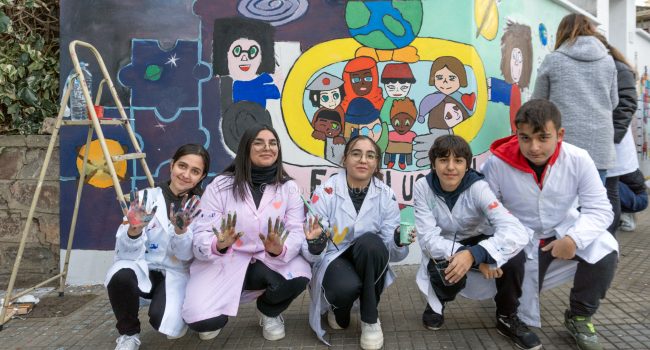 Arte e inclusivita', alcuni dei giovani artisti (foto S.Novellu)