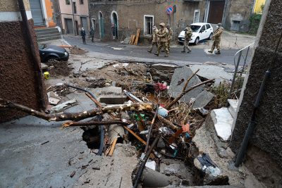 Bitti, distruzione dopo l’alluvione (foto S.Novellu)