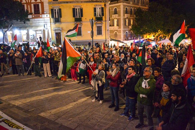 Cagliari, manifestazione per la Palestina (foto Nieddu)