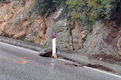Frana sul monte Ortobene