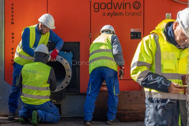 Nuova pompa di collegamento Govossai-Janna'e ferru (foto S.Novellu)